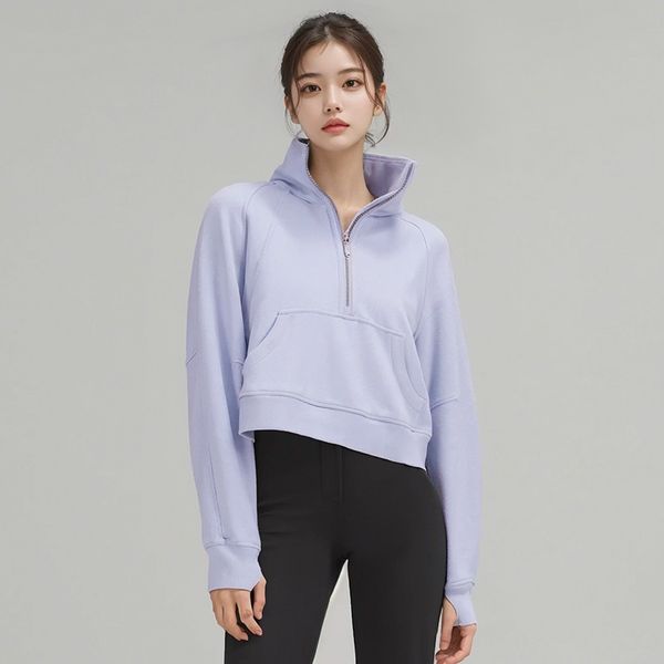 women's hoodies & sweatshirts fall winter fleece thick sweatshirt women's sports turtleneck jacket half zip lu yoga clothing scuub, Black
women's hoodies & sweatshirts fall winter fleece thick sweatshirt women's sports turtleneck jacket half zip lu yoga clothing scuub, Black