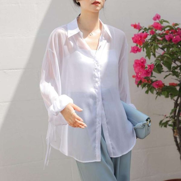 loose thin lantern sleeve long sun protection shirt womens summer chiffon outerwear cover up cardigan top, White
loose thin lantern sleeve long sun protection shirt womens summer chiffon outerwear cover up cardigan top, White