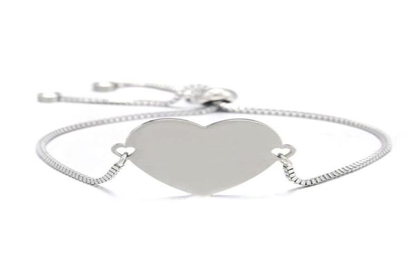women bracelet blank heart charm bangle 304 stainless steel adjustable box chain bracelets female jewelry whole 10pcs297h7393959, Golden;silver
women bracelet blank heart charm bangle 304 stainless steel adjustable box chain bracelets female jewelry whole 10pcs297h7393959, Golden;silver