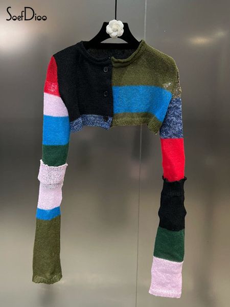 womens sweaters soefdioo stripe knitted cropped cardigan women fashion oneck long sleeve button up sweater spring chic streetwear 230811, White;black
womens sweaters soefdioo stripe knitted cropped cardigan women fashion oneck long sleeve button up sweater spring chic streetwear 230811, White;black