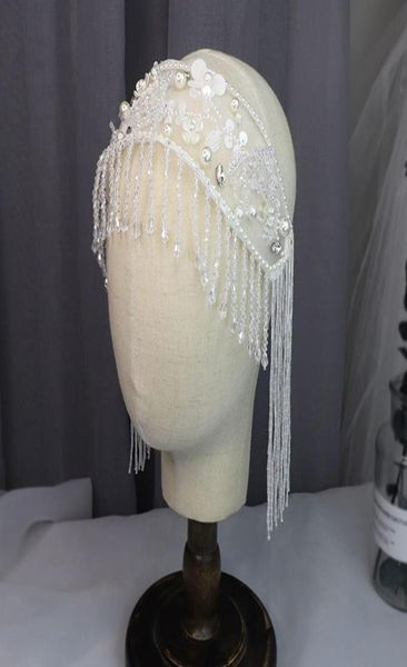 new bridal tassel crystal headband beavy handmade white sequins beaded hair accessories stock 2902269, Silver
new bridal tassel crystal headband beavy handmade white sequins beaded hair accessories stock 2902269, Silver