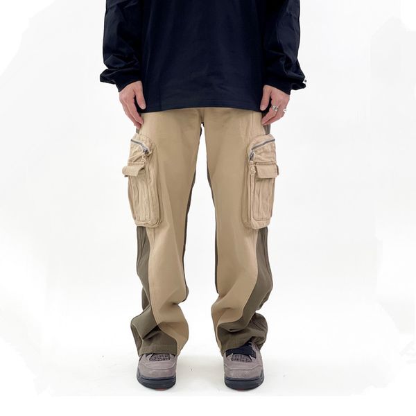 men's pants vibe style patchwork khaki vintage men baggy cargo side pocket straight hip hop cotton casual long trousers pantalon 230811, Black
men's pants vibe style patchwork khaki vintage men baggy cargo side pocket straight hip hop cotton casual long trousers pantalon 230811, Black
