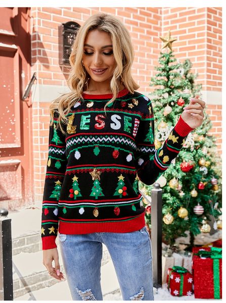 womens sweaters elegant casual christmas sweater embroidered sequ long sleeved knit loose fitting tree 230811, White;black
womens sweaters elegant casual christmas sweater embroidered sequ long sleeved knit loose fitting tree 230811, White;black