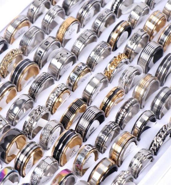 fashion stainless steel spinner rotating rings jewelry for women men mix style party gifts whole 50pcslot8546229, Golden;silver
fashion stainless steel spinner rotating rings jewelry for women men mix style party gifts whole 50pcslot8546229, Golden;silver