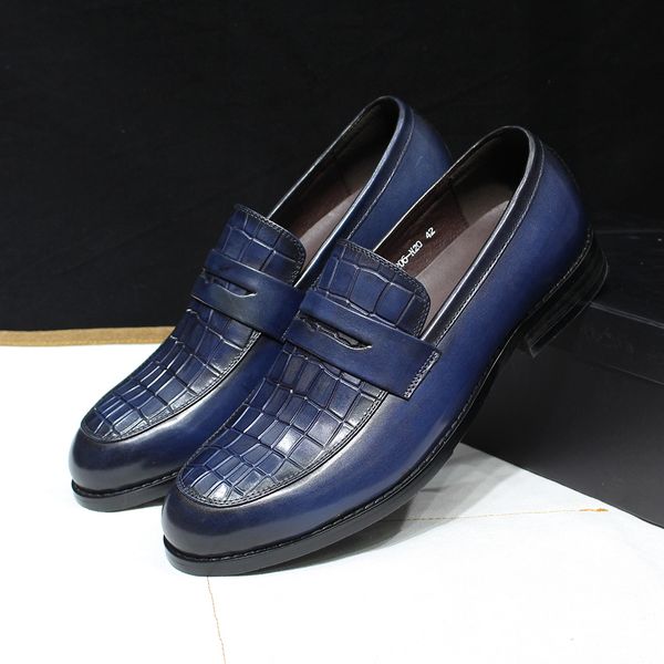 dress shoes italian men's penny loafers alligator print genuine leather slip on wedding party office dress shoes for men casual loafer, Black
dress shoes italian men's penny loafers alligator print genuine leather slip on wedding party office dress shoes for men casual loafer, Black