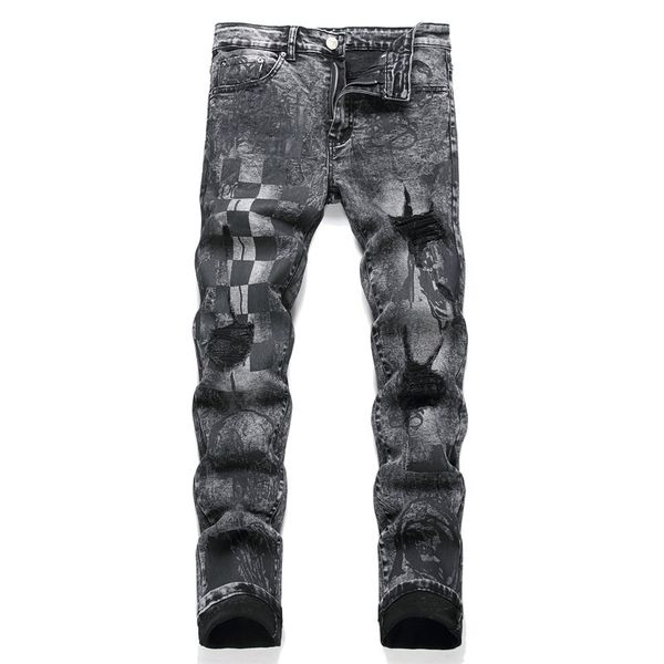 fashion brand thorn print pants men's jeans men's pants trend slim slim feet pantsbrand pantalones vaqueros para hombre motorcycle, Blue
fashion brand thorn print pants men's jeans men's pants trend slim slim feet pantsbrand pantalones vaqueros para hombre motorcycle, Blue