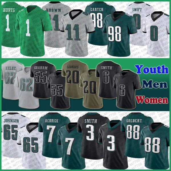 1 jalen hurts 62 jason kelce football jersey custom men women kids 11 aj brown nolan devonta smith dandre swift jalen carter brandon graham, Black;red
1 jalen hurts 62 jason kelce football jersey custom men women kids 11 aj brown nolan devonta smith dandre swift jalen carter brandon graham, Black;red