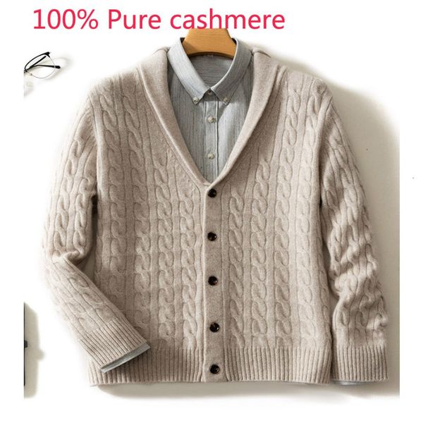 men's sweaters fashion autumn winter 100 pure cashmere cardigan men thickened sweater casual coat single breasted size m3xl 230811, White;black
men's sweaters fashion autumn winter 100 pure cashmere cardigan men thickened sweater casual coat single breasted size m3xl 230811, White;black