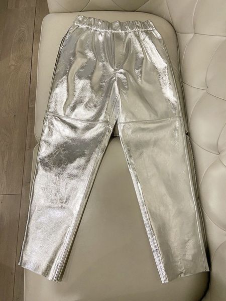 women's pants s y2k pant 2023 korean fashion genuine leather shinny silvery pantalons streetwear trousers female casual loose style 230, Black;white
women's pants s y2k pant 2023 korean fashion genuine leather shinny silvery pantalons streetwear trousers female casual loose style 230, Black;white