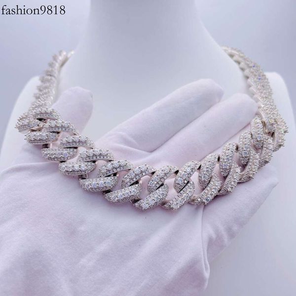 fashion iced out jewelry hip hop chain sterling sier fully vvs moissanite cuban link chain, Silver
fashion iced out jewelry hip hop chain sterling sier fully vvs moissanite cuban link chain, Silver