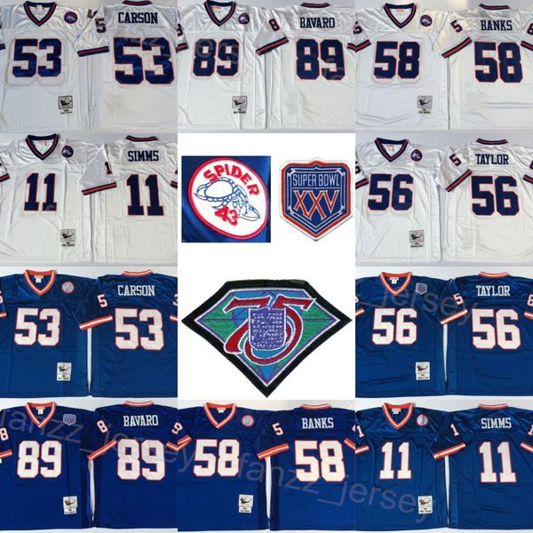 vintage football 89 mark bavaro jersey retro 11 phil simms 53 harry carson 58 carl banks 56 lawrence taylor 43 spider 1986 xxv 1990 blue whi, Black
vintage football 89 mark bavaro jersey retro 11 phil simms 53 harry carson 58 carl banks 56 lawrence taylor 43 spider 1986 xxv 1990 blue whi, Black