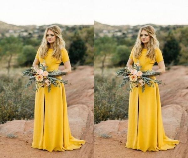 2022 vintage yellow country bridesmaids dresses middler slit with sleeves long evening party prom formal cocktail dress custom mad7701755, White;pink
2022 vintage yellow country bridesmaids dresses middler slit with sleeves long evening party prom formal cocktail dress custom mad7701755, White;pink