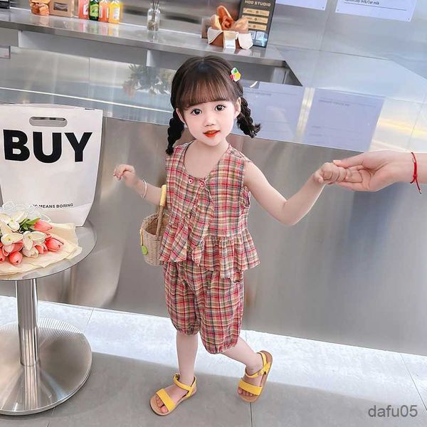 clothing sets children summer clothes plaid pattern girls clothing vest short kids clothes girls casual style tracksuits for children r23081, White
clothing sets children summer clothes plaid pattern girls clothing vest short kids clothes girls casual style tracksuits for children r23081, White