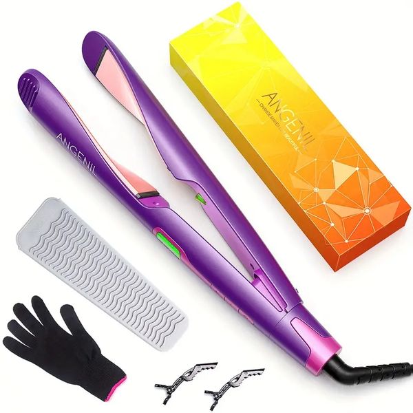 dual voltage purple professional ion flat iron curling iron - 2-in-1 hair straightener and curler with digital lcd display and adjustable te
dual voltage purple professional ion flat iron curling iron - 2-in-1 hair straightener and curler with digital lcd display and adjustable te