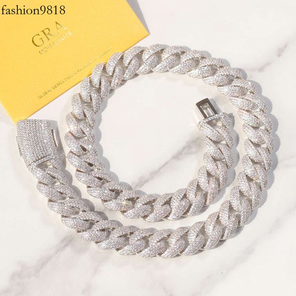 hip hop 18mm 4 rows iced out vvs moissanite pure sier jewelry sterling cuban link chain for mans, Silver
hip hop 18mm 4 rows iced out vvs moissanite pure sier jewelry sterling cuban link chain for mans, Silver