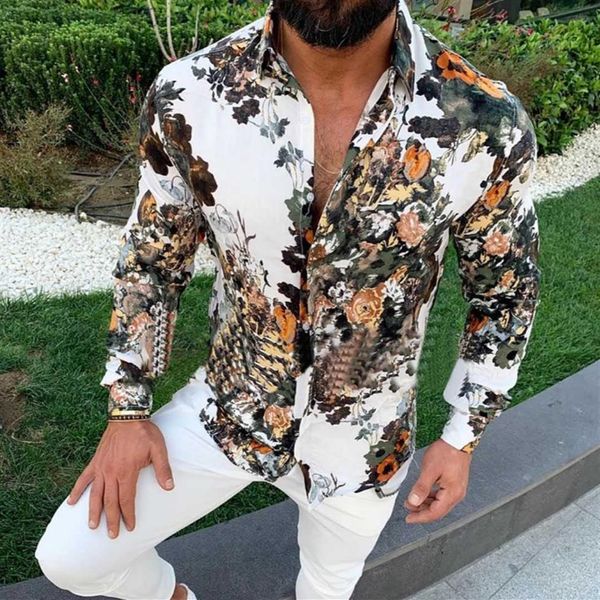 men's floral printed shirts long sleeve fashion business slim fit holiday slim men shirt new331m, White;black
men's floral printed shirts long sleeve fashion business slim fit holiday slim men shirt new331m, White;black