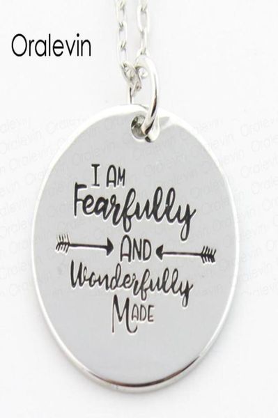 i am fearfully and wonderfully made hand stamped engraved inspirational quote pendant charms necklace gift jewelry 22mm 10pcslo7348387300, Silver
i am fearfully and wonderfully made hand stamped engraved inspirational quote pendant charms necklace gift jewelry 22mm 10pcslo7348387300, Silver