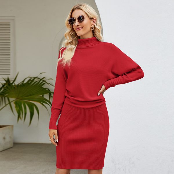 womens sweaters elegant casual solid color long knitted dress extremely simple slender wrapped hip high collar woolen 230811, White;black
womens sweaters elegant casual solid color long knitted dress extremely simple slender wrapped hip high collar woolen 230811, White;black
