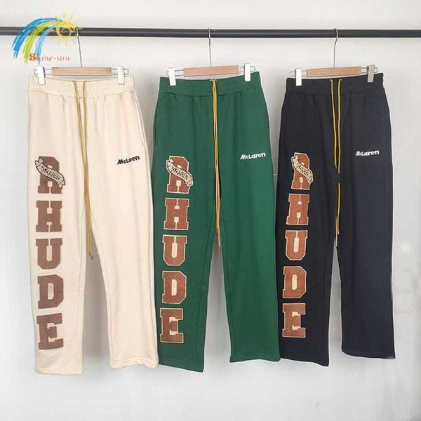 black green apricot rhude sweatpants men women 1 loose towel embroidered casual pants jogger multi pocket trouserscmmn
black green apricot rhude sweatpants men women 1 loose towel embroidered casual pants jogger multi pocket trouserscmmn