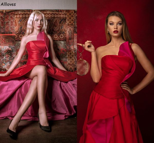 pretty red taffeta women prom celebrity dresses one shoulder pleats front split formal occasion party gowns long maxi evening second recepti, Black
pretty red taffeta women prom celebrity dresses one shoulder pleats front split formal occasion party gowns long maxi evening second recepti, Black