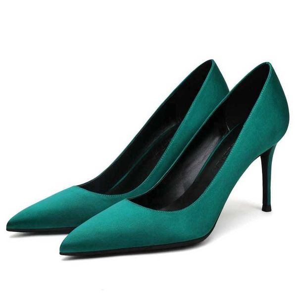 dress shoes elegant lady pumps silk pointed toe 6cm/8cm/10cm thin high heels classic party office dress women shoes green e0041, Black
dress shoes elegant lady pumps silk pointed toe 6cm/8cm/10cm thin high heels classic party office dress women shoes green e0041, Black