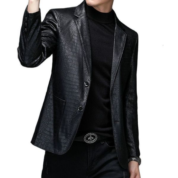 men's jackets 2023 spring autumn vintage soft faux leather male classic slim fit pattern suit black blazers coats 230812, Black;brown
men's jackets 2023 spring autumn vintage soft faux leather male classic slim fit pattern suit black blazers coats 230812, Black;brown