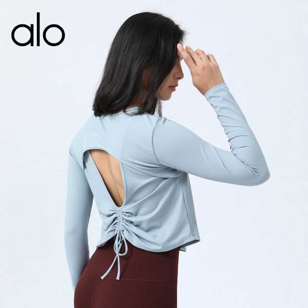 alo yoga autumn and winter new yoga suit women's running round neck loose cover t-shirt fitness sports long sleeve, White;red 
alo yoga autumn and winter new yoga suit women's running round neck loose cover t-shirt fitness sports long sleeve, White;red