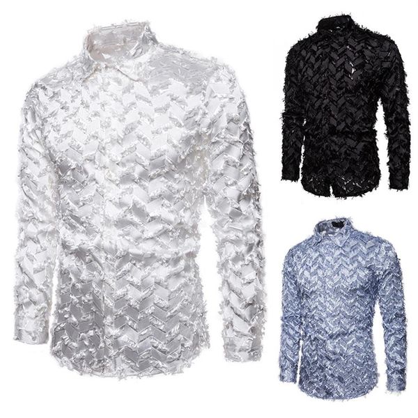 striped fake feather shirt men brand new black white long sleeve mens dress shirts club stage party prom chemise homme xxl290j, White;black
striped fake feather shirt men brand new black white long sleeve mens dress shirts club stage party prom chemise homme xxl290j, White;black