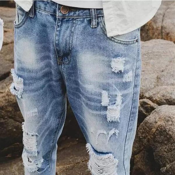 fashion men slim fit ripped jeans streetwear mens distressed denim joggers knee holes washed destroyed jeans plus size mnzk01 rf271b, Blue
fashion men slim fit ripped jeans streetwear mens distressed denim joggers knee holes washed destroyed jeans plus size mnzk01 rf271b, Blue