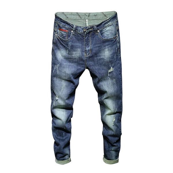 ripped jeans men stretch slim straight blue streetwear distressed hip hop mens jeans regular fit male long trousers pants252e
ripped jeans men stretch slim straight blue streetwear distressed hip hop mens jeans regular fit male long trousers pants252e