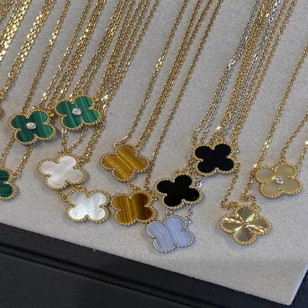 pendant classic fashion necklaces for women elegant 4/four leaf clover locket necklace highly quality choker chains designer jewelry 18k pla, Silver
pendant classic fashion necklaces for women elegant 4/four leaf clover locket necklace highly quality choker chains designer jewelry 18k pla, Silver