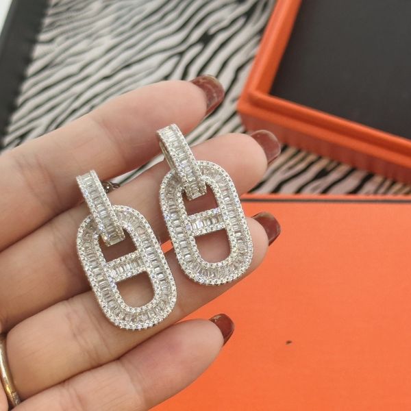 luxury dangle earrings brand round pig nose designer full crystal bucket cross drop earrings with box party gift, Silver
luxury dangle earrings brand round pig nose designer full crystal bucket cross drop earrings with box party gift, Silver