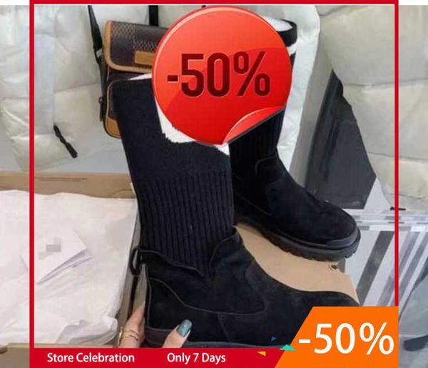 boots women's fashion snow boots thick soled elastic knitting stitching warm socks martin middle platform boots87, Black
boots women's fashion snow boots thick soled elastic knitting stitching warm socks martin middle platform boots87, Black
