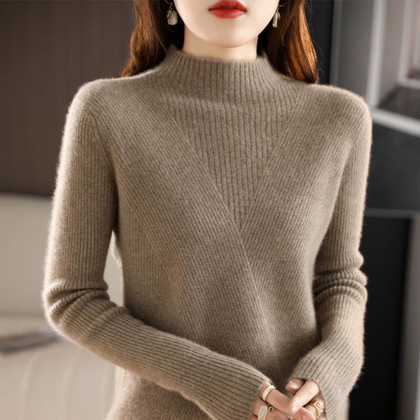 women's sweaters cashmere sweater women pure color half high collar casual longsleeved loose pullover 230811, White;black
women's sweaters cashmere sweater women pure color half high collar casual longsleeved loose pullover 230811, White;black