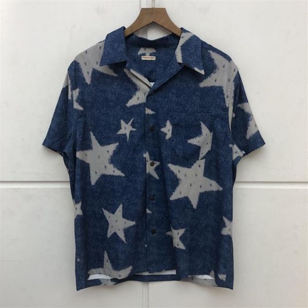 men's casual shirts blue kapital shirt men women quality vintage star pattern hawaiian fashion tees277s, White;black
men's casual shirts blue kapital shirt men women quality vintage star pattern hawaiian fashion tees277s, White;black