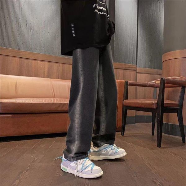 men's jeans spring and autumn loose straight trousers korean version of the trend hong kong style retro tide brand wide-leg p277l, Blue
men's jeans spring and autumn loose straight trousers korean version of the trend hong kong style retro tide brand wide-leg p277l, Blue