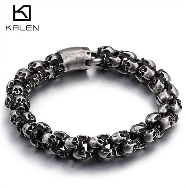 punk matte shiny skull bracelets for men stainless steel brushed skull charm link chain brecelet male gothic jewelry1327407, Golden;silver
punk matte shiny skull bracelets for men stainless steel brushed skull charm link chain brecelet male gothic jewelry1327407, Golden;silver