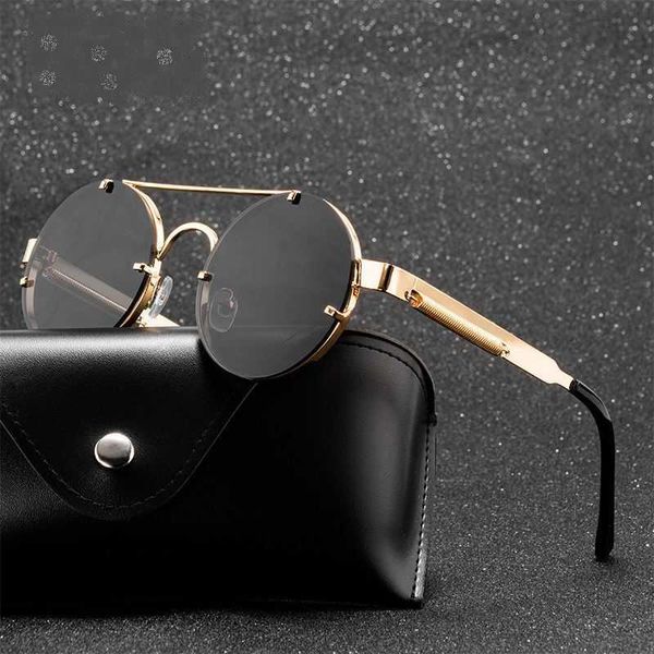 893 punk round frame sunglasses exquisite fashion women's sunglasses spring leg design glasses 815, White;black
893 punk round frame sunglasses exquisite fashion women's sunglasses spring leg design glasses 815, White;black