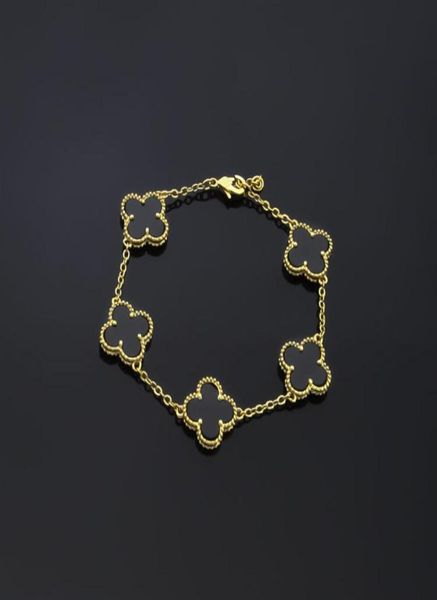 fashion womens luxury designer chain bracelet fourleaf clover bracelets 18k gold bracelets for womens5993014, Black
fashion womens luxury designer chain bracelet fourleaf clover bracelets 18k gold bracelets for womens5993014, Black