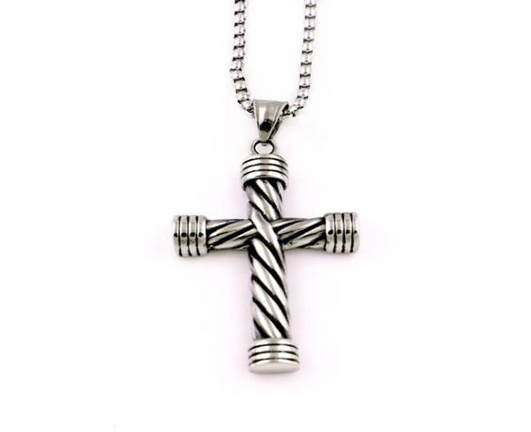 european american new style cross pendant retro necklace fashionable men and women religious stainless steel ed stripe cross 6536586, Silver
european american new style cross pendant retro necklace fashionable men and women religious stainless steel ed stripe cross 6536586, Silver