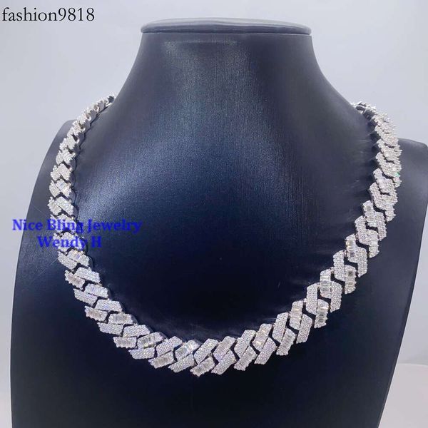 gra certificated sterling sier 15mm iced out hip hop thick heavy vvs moissanite cuban link chain with diamonds, Silver
gra certificated sterling sier 15mm iced out hip hop thick heavy vvs moissanite cuban link chain with diamonds, Silver