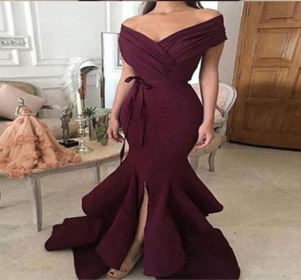 elegant burgundy long mermaid prom dresses 2019 little split ruffles evening gowns vneck off the shoulder formal party dress3122600, Black
elegant burgundy long mermaid prom dresses 2019 little split ruffles evening gowns vneck off the shoulder formal party dress3122600, Black