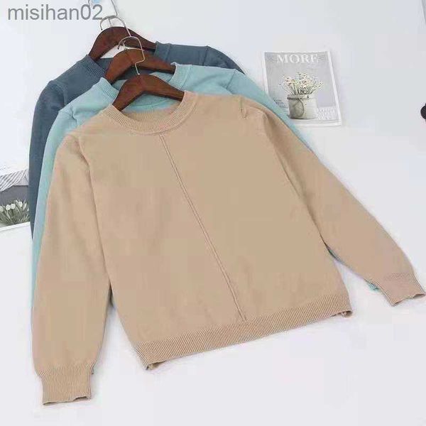 women's knits tees loose sweater women's jumper casual round neck sweater long sleeve knit sweater women's pure basic sweater, White
women's knits tees loose sweater women's jumper casual round neck sweater long sleeve knit sweater women's pure basic sweater, White
