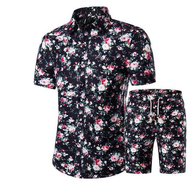 new summer men shirts shorts set casual printed hawaiian shirt homme short male printing dress suit sets plus size270o, White;black
new summer men shirts shorts set casual printed hawaiian shirt homme short male printing dress suit sets plus size270o, White;black