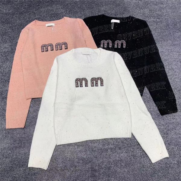 women sweaters rhinestone letter knitted hoodie luxury designers pullover autumn winter knitting sweatshirts, White;black
women sweaters rhinestone letter knitted hoodie luxury designers pullover autumn winter knitting sweatshirts, White;black