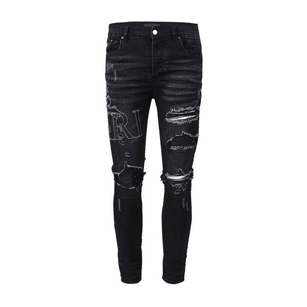 designer jeans amira fashion men's trendy new high street patchwork holes wash denim cotton slim fit ol3e pleated wrinkled kn214h, Blue
designer jeans amira fashion men's trendy new high street patchwork holes wash denim cotton slim fit ol3e pleated wrinkled kn214h, Blue