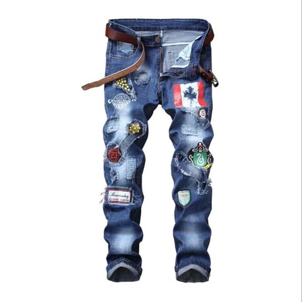 mens jeans europe and america slim straight elastic patch badge holes mens trousers large size230t, Blue
mens jeans europe and america slim straight elastic patch badge holes mens trousers large size230t, Blue