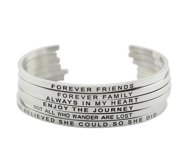316l stainless steel engraved positive inspirational quote hand stamped cuff mantra bracelet bangle for women jewelry8426130, Black
316l stainless steel engraved positive inspirational quote hand stamped cuff mantra bracelet bangle for women jewelry8426130, Black