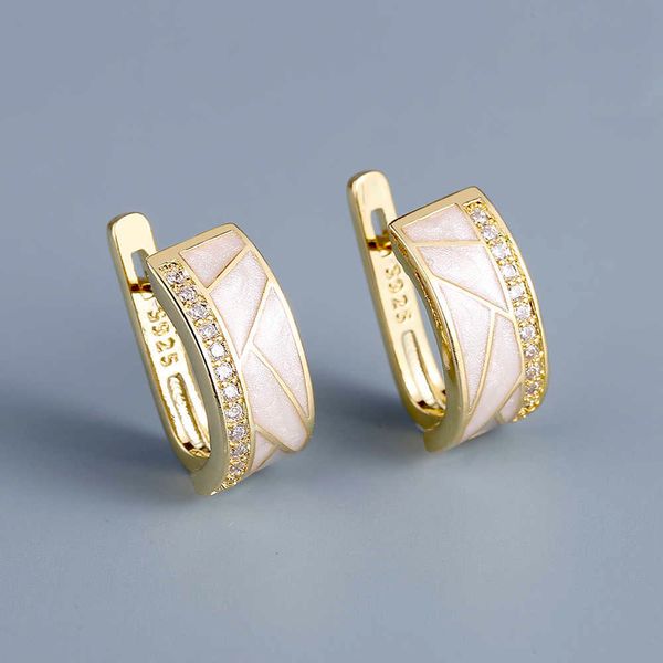 classic white 925 silver plated women's earrings fashion handmade enamel jewelry 18k gold party korean
classic white 925 silver plated women's earrings fashion handmade enamel jewelry 18k gold party korean