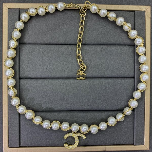 luxury designer necklaces double letter pendant necklaces 18k gold plated crysatl pearl rhinestone for women wedding party jewerlry accessor, Silver
luxury designer necklaces double letter pendant necklaces 18k gold plated crysatl pearl rhinestone for women wedding party jewerlry accessor, Silver